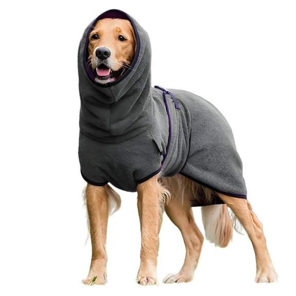 GASTROPOD Dog Clothes,Thick Warm Design Dog Jacket,Short-Haired Dogs Dog Accessories,Gray,XXL