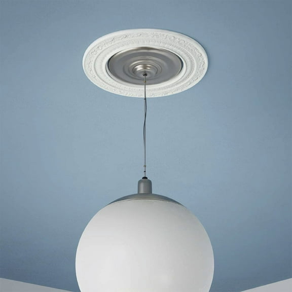 Recessed Spot Light Trim White Urethane Recessed Decorative Ceiling Medallion 6" ID x 10" OD Light Rosette Water Resistant Ceiling Moulding Renovators Supply