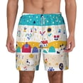 thumbnail image 2 of Goofa Funny Farm Printed Men's Swim Trunks Board Shorts Quick Dry Mens Swimming Trunks with Compression Liner,Breathable Fit Hawaii Beach Shorts-X-Large, 2 of 9