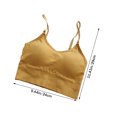 thumbnail image 3 of Qarigey Mujeres Sexy Crop Tops Tube Top Sujetador sin costuras Lencería deportiva Elástico Push Up Sports Bralette Tank Ropa interior amarillo Qarigey AP000318-02, 3 of 6