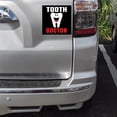 thumbnail image 2 of DistinctInk Custom Bumper Sticker - 3" x 3" Decorative Decal - Black Background - Tooth Doctor Dentist, 2 of 2