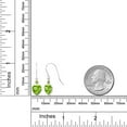 thumbnail image 2 of Gem Stone King 925 Sterling Silver Green Peridot French Wire Dangle Earrings for Women (3.44 Cttw, Gemstone August Birthstone, Heart Shape 8MM), 2 of 3