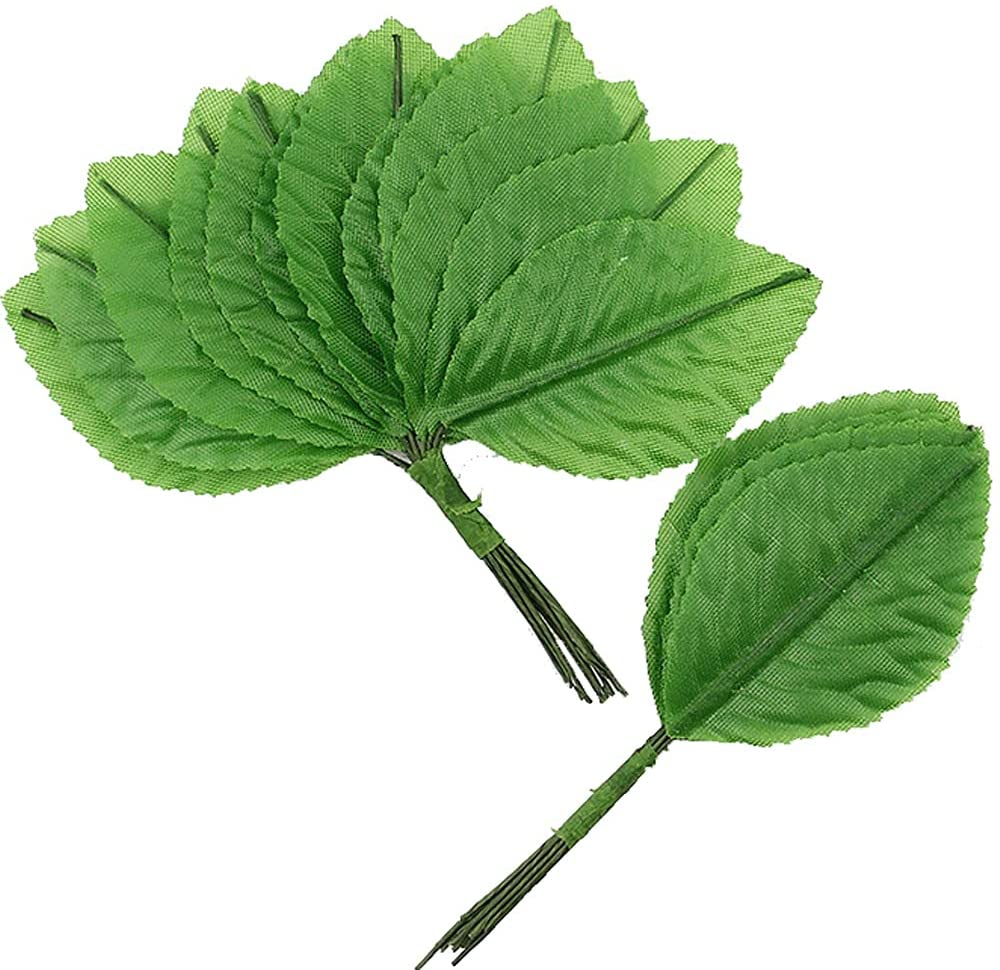 Silk Leaves Artificial Flower Fake Flower Green Silk Leaf Rose Artificial Leaves Flower DIY Home