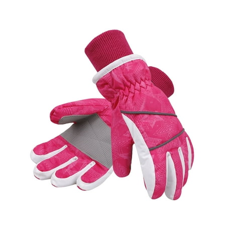 

SimpliKids Girl s Waterproof 3M Thinsulate Winter Ski & Snowboard Gloves S Pink