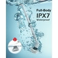 thumbnail image 4 of Homitt Electric Spin Scrubber, 2024 New Full-Body IPX7 Waterproof Bathroom Shower Scrubber, Adjustable Handle, 2 Speed & 7 Brushes, USB-C Charging Power Cleaning Brush for Tub Shower Tile Floor, 4 of 12