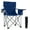 Navy, variant on Gymax Oversized Camping Chairs Heavy Duty Outdoor Folding Chair w/Cooler Pouch Gray