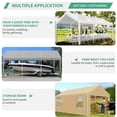 thumbnail image 2 of SANOPY 12'x20' Carport Car Canopy Tent Heavy Duty Outdoor Metal Carport Garage Shelter Shade with 4 Roll-up Ventilated Mesh Windows & 2 Roll-up Sidewalls for Car, Truck, Boat, 2 of 11
