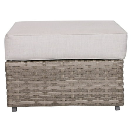 Bali Wicker - Teva Patio Bali Outdoor Wicker Ottoman with Sunbrella Cushion