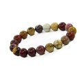 thumbnail image 2 of Natural Mookaite Jasper 10mm Round Shape Smooth Cut Beads Stretchable Bracelet for Men & Women., 2 of 2