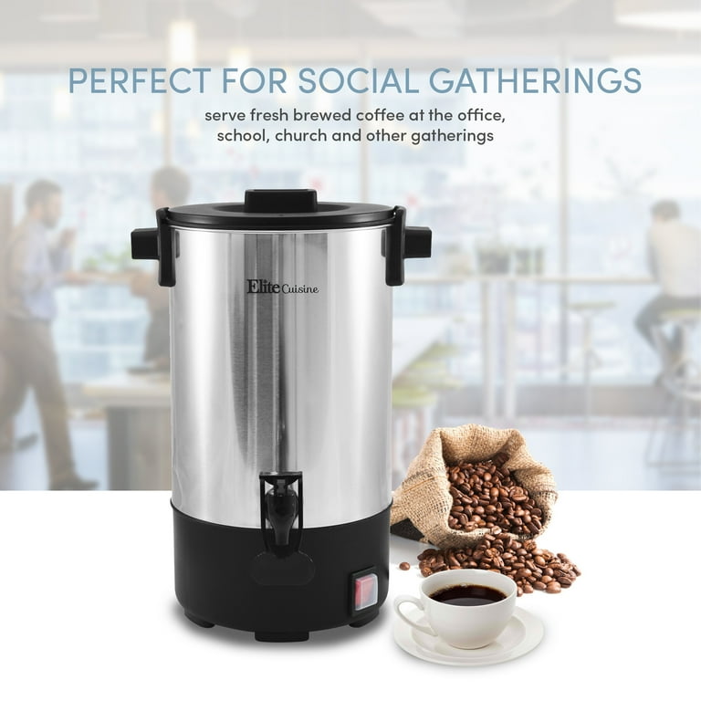 Elite CCM 035 30 Cup Coffee Urn Stainless Steel