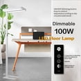 thumbnail image 4 of J&L 100W Full-Spectrum Standing Floor Lamp 3000K-5000K Dimmable 10000lm Eye-Care 76'' Tall Reading Light for Reading Study Room, Home Office Living Room, Bedroom, 4 of 7