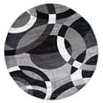 thumbnail image 5 of Tapis Moderne Contemporain de Zone Abstraite 6' 6" Gris (6' 6" de Diamètre), 5 of 5