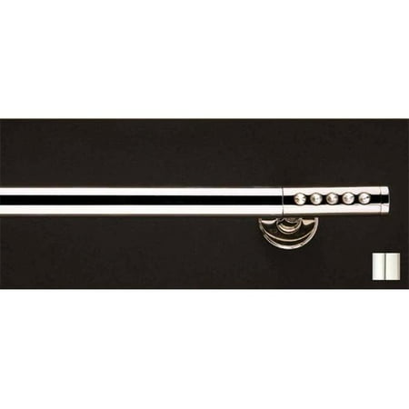 - Vesta 1148 Curtain Rod Set - 1.25 in. - Chrome - 126 in.