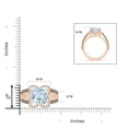 thumbnail image 4 of ANGARA Natural Cushion 3.5 ct Aquamarine Celtic Knot Cocktail Ring in 14K Rose Gold for Women (Size-10mm) | March Birthstone, Birthday, Anniversary, Jewelry Gift for Women | Natural Aquamarine Ring, 4 of 8