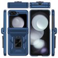 thumbnail image 6 of Elegant Choise Case with Screen Protector for Samsung Galaxy Z Flip 5 5G Shockproof Phone Cover with Slide Camera Lens Protector and Ring Stand, Blue, 6 of 18