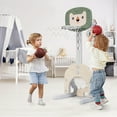 thumbnail image 3 of Gymax 3-in-1 Kids Basketball Hoop Set Adjustable Sports Activity Center w/Balls Green, 3 of 10