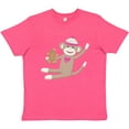 thumbnail image 3 of Inktastic Sock Monkey Gingerbread Youth T-Shirt, 3 of 5