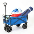 thumbnail image 3 of Seina Powder Coated Steel Collapsible Garden Cart Wagon, Blue & Grey (2 Pack), 3 of 6