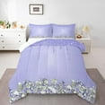 thumbnail image 2 of Feelyou Chic Bling Diamond Queen Comforter Set for Kids, Blue Sequin Print Bedding Sets, Modern Fashion Bedding Comforter Set, Microfiber Bedroom Decor, 3pcs, 2 of 8
