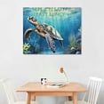 thumbnail image 2 of Awypu Sea Turtle Wall Art Turtle Pictures Wall Decor Inspirational Quotes Canvas Painting Print Ocean Artwork Modern Home Decor Framed for Living room Bedroom Bathroom, 2 of 4