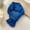 Blue, variant on Cute Mini Neck Warmer Scarf for Woman Knit Neck Gaiter with Two Buttons Outdoor Activities