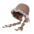 thumbnail image 2 of Gorro de punto para mujer Yinane caqui, 2 of 5