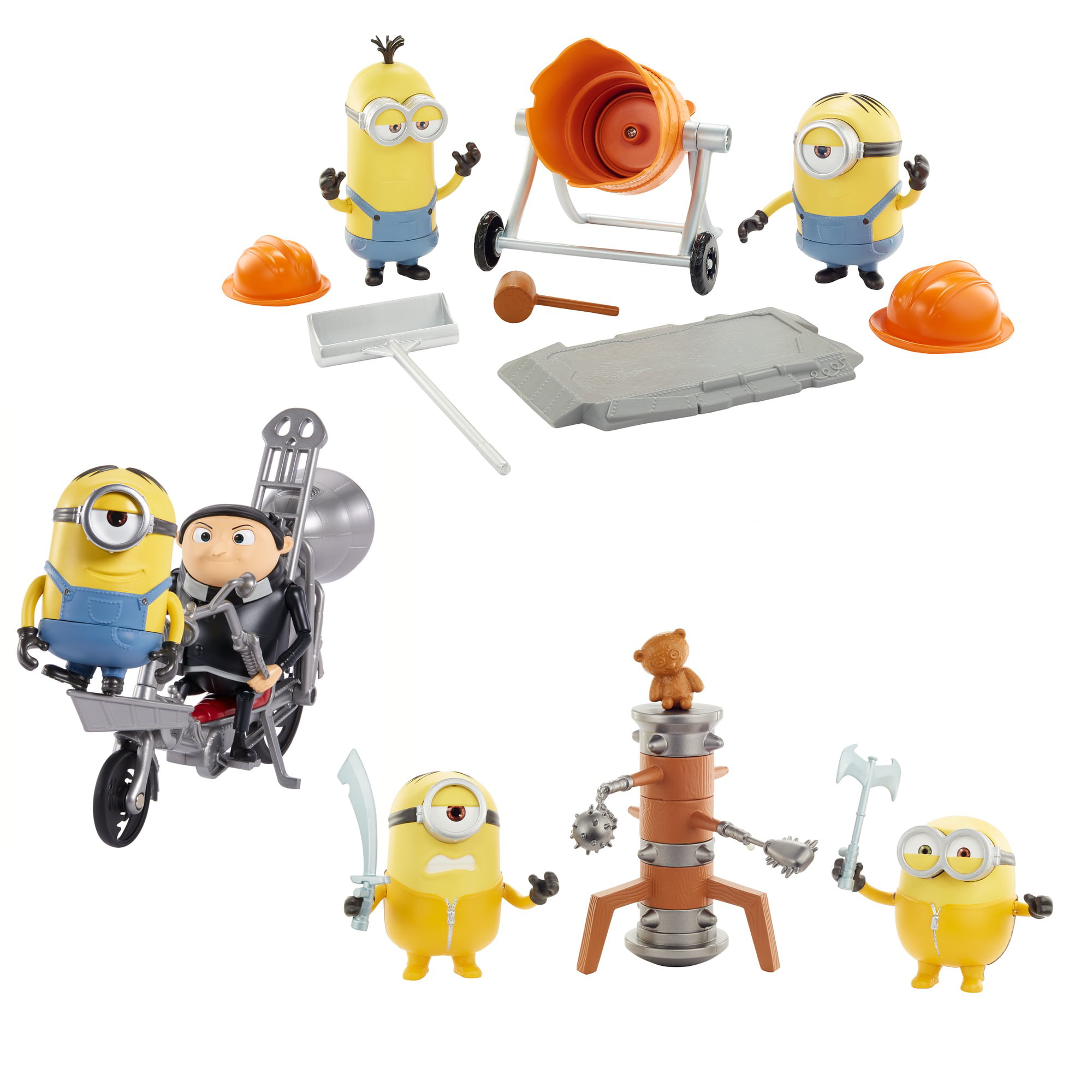 Despicable Me Minions The Rise of Gru Mini Figures Cake Toppers Toy Lot of 5 New