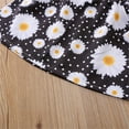 thumbnail image 4 of Odeerbi Infant Dress Toddler Girls Sunflower Dress Ruffle Sleeve Top Daisy Skirt Headband Set Baby Clothes Black, 4 of 9