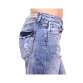 thumbnail image 4 of Cello Jeans Women Acid Wash Distressed Girlfriend Jeans 9 Acid Wash, 4 of 6