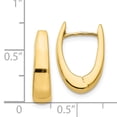 thumbnail image 2 of Beautiful 14k Polished Hinged Hoop Earrings, 2 of 2