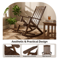 thumbnail image 6 of Ktaxon Fir Wood Rocking Chair Adjustable Backrest with Footrest 28 Inch Indoor Living Room, Nut-Brown, 6 of 10