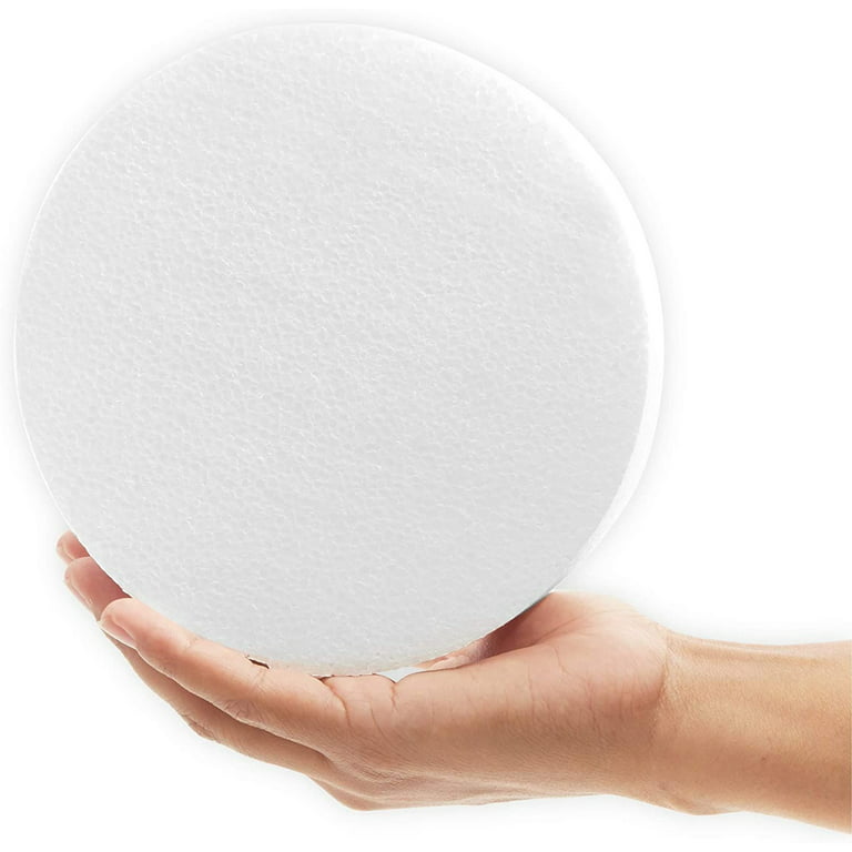 16PCS Round Craft Foam Disc 6 x 6 x 1 inch White EPS Foam Circle Blank Foam  Circles Arts and Crafts Supplies for Modeling Sculpturing Kids Art Projects  Holiday Decor Floral Arrangements 6 inch- 16pcs
