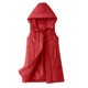 thumbnail image 4 of Abrigo largo con capucha y bolsillo cálido para mujer, chaqueta de invierno sin mangas, parka de plumón, abrigo para mujer, 4 of 7