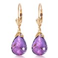 thumbnail image 2 of Galaxy Gold 14K Yellow Gold Natural Amethyst Dangle Earrings - February Birthstone - Peace & Wisdom - Fine Jewelry for Women, 2 of 3