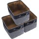thumbnail image 1 of Contenedores de almacenamiento para armario, paquete de 3 cestas de almacenamiento plegables, cajas de almacenamiento de tela plegables con asas de algodón, organizador para estante de guardería,, 1 of 5