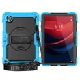 thumbnail image 2 of ELEHOLD Case for Lenovo Tab M11 11inch TB330FU TB330XU,Heavy Duty 3-Layer Protection Case Built-in Screen Protector 360° Rotating Kickstand Handstrap Shoulder Strap Shockproof Cover,Lightblue, 2 of 8