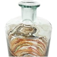 thumbnail image 4 of DecMode 16" Abstract Spanish Bottle Recycled Glass Vase with Swirled Colored Glass Bands, 4 of 10