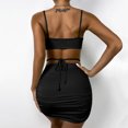 thumbnail image 5 of Conjunto de 2 piezas de traje de falda corta sin mangas sólido Sexy de moda de verano para mujer Pompotops  lopia989955, 5 of 5
