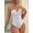 Black and White, variant on Women's Beach Vacation Polka Dot Black Ruffle One-Piece Swimsuit, Sexy Tie-Up