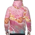 thumbnail image 7 of Lsque Abstract Pink Gold Splash Pattern Casual Men's Hoodie,Hooded Sweatshirt with Kangaroo Pocket,Pullover Hoodie-Small, 7 of 7