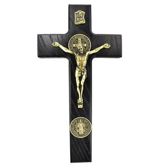 Mcvan 80-211 9 in. Black St. Benedict Crucifix - Boxed