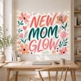 thumbnail image 5 of Hand Painted Glow With Brushstroke Word Peach, Inspirational Illustration for Quote Lovers, Wall Decor, Valentine's Day Gift, Tapestry Wall Hanging for Dorm and Living Room, 5 of 7