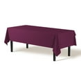thumbnail image 5 of Exquisite 54" Inch X 108" Plum Disposable Tablecloths - Plastic Rectangle Table Cover - Bulk 48 Pack, 5 of 8