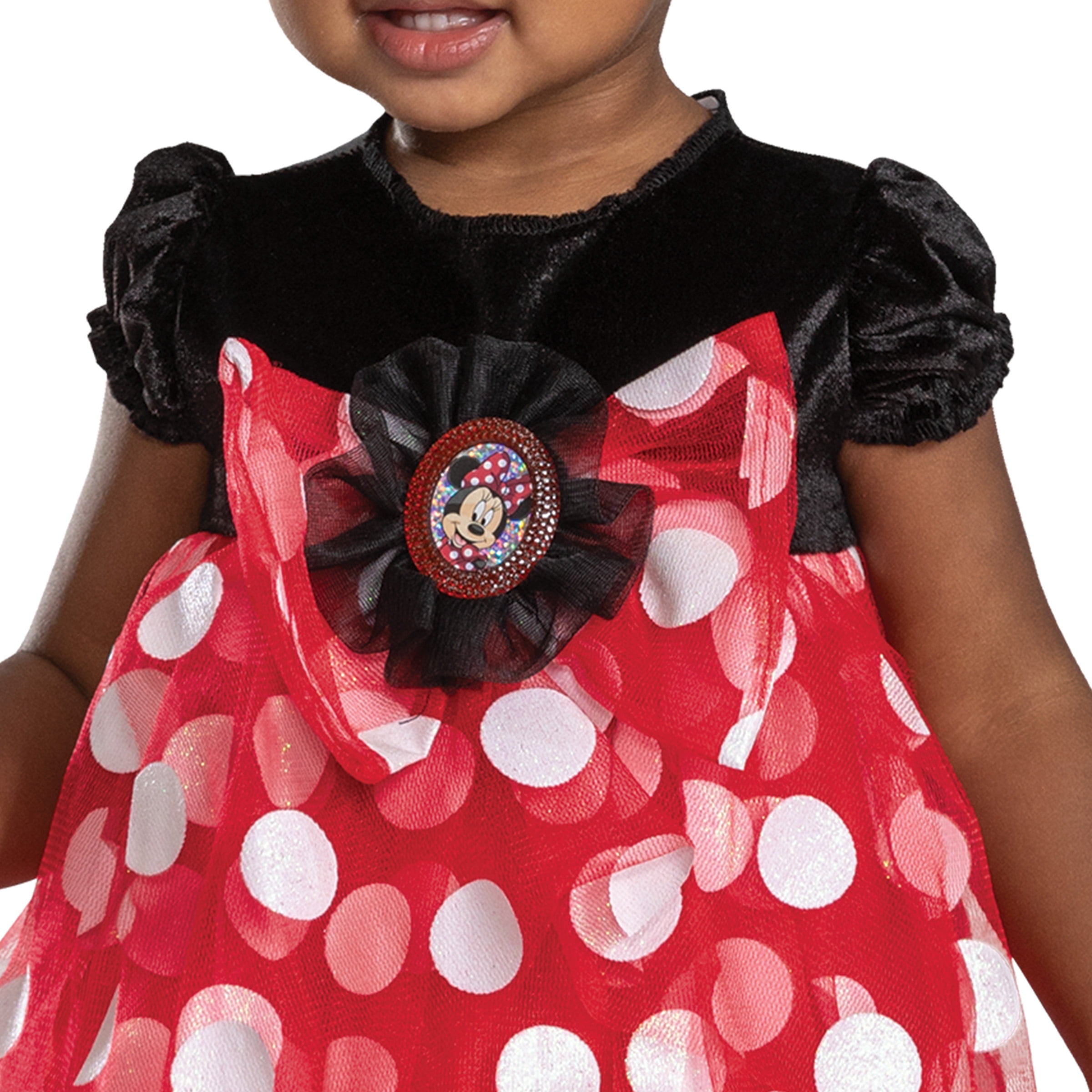 Disney Minnie Mouse Costume for Infant, Red, Size 12-18M, by Disguise