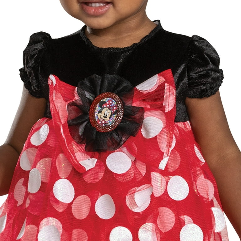 red and black minnie mouse dress Disney Minnie Mouse Dress red black tulle & Hairbow Size 2t Baby Girl