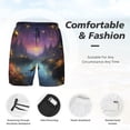 thumbnail image 3 of Balery Magical Bees Twilight River Mens Swim Trunks Swim Shorts for Men Quick Dry Inseam Beach Shorts with Compression Liner Pocket-X-Large, 3 of 9