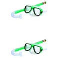 thumbnail image 3 of Protector facial Toystoory para niños ajustable Impermeable Buceo libre Snorkel Verde 2Conjunto, 3 of 6