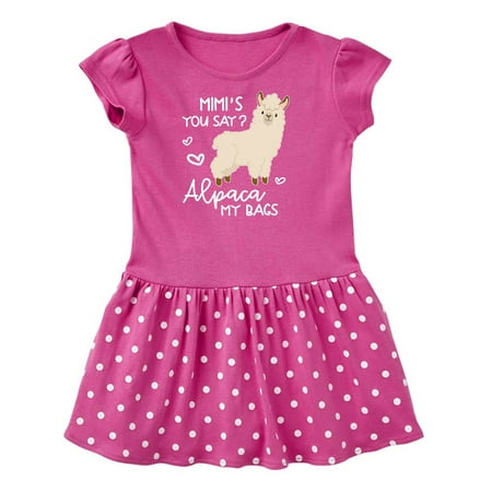

Inktastic Mimi s You Say Alpaca My Bags Gift Toddler Girl Dress