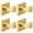 Gold, variant on 4 Pack Towel Hooks Hand Towel Holder for Bathroom Wall Livingroom Bedroom Kitchen Closet Heavy Duty Stainless Steel Hook Hanger for Robe, Bath Towel