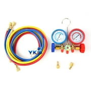 Professional New R410A R22 R404A AC Brass Manifold Gauge Tool Set